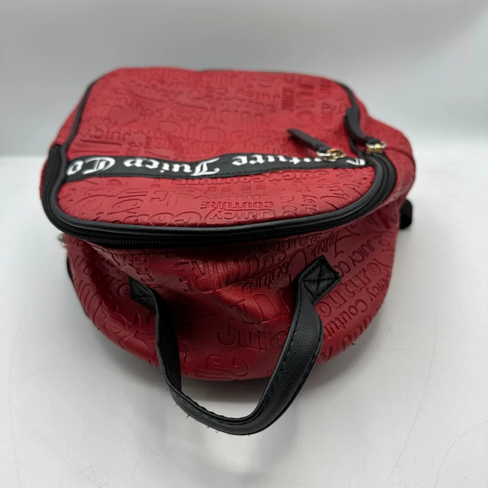 Mochila Juicy Couture Roja Nuestras Cremalleras Dilo Todo Mochila Bolso de Viaje Cartera Llevar Foto 4 de 4