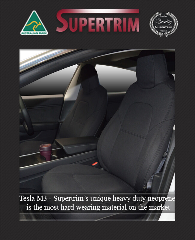 Tesla Model 3 FRONT Neoprene Seat Covers Waterproof