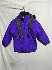 Vintage Edelweiss Purple And Black Kids Youth Ski Snow Jacket Junior Size Medium
