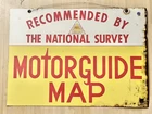 Vintage MotorGuide Map Sign From The National Survey Metal Sign Advertising