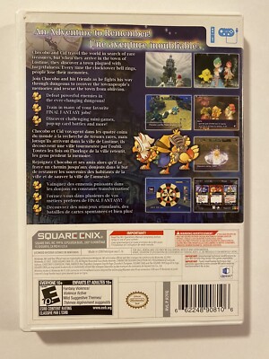 Jeu Final Fantasy Fables: Chocobo's Dungeon Pour Nintendo Wii - Bon état, Complet Avec Instructions