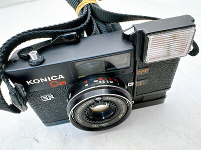 Konica C35 EF Point & Shoot Film Camera 38mm F2.8 Lens Flash