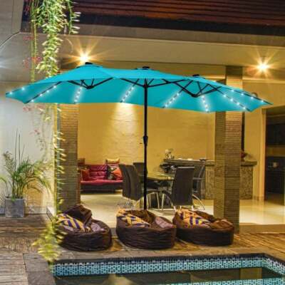 10' x 13' rectangular cantilever patio umbrella 10X13 ft AKZPRT Cantilever Umbrella – Stay Put Umbrellas