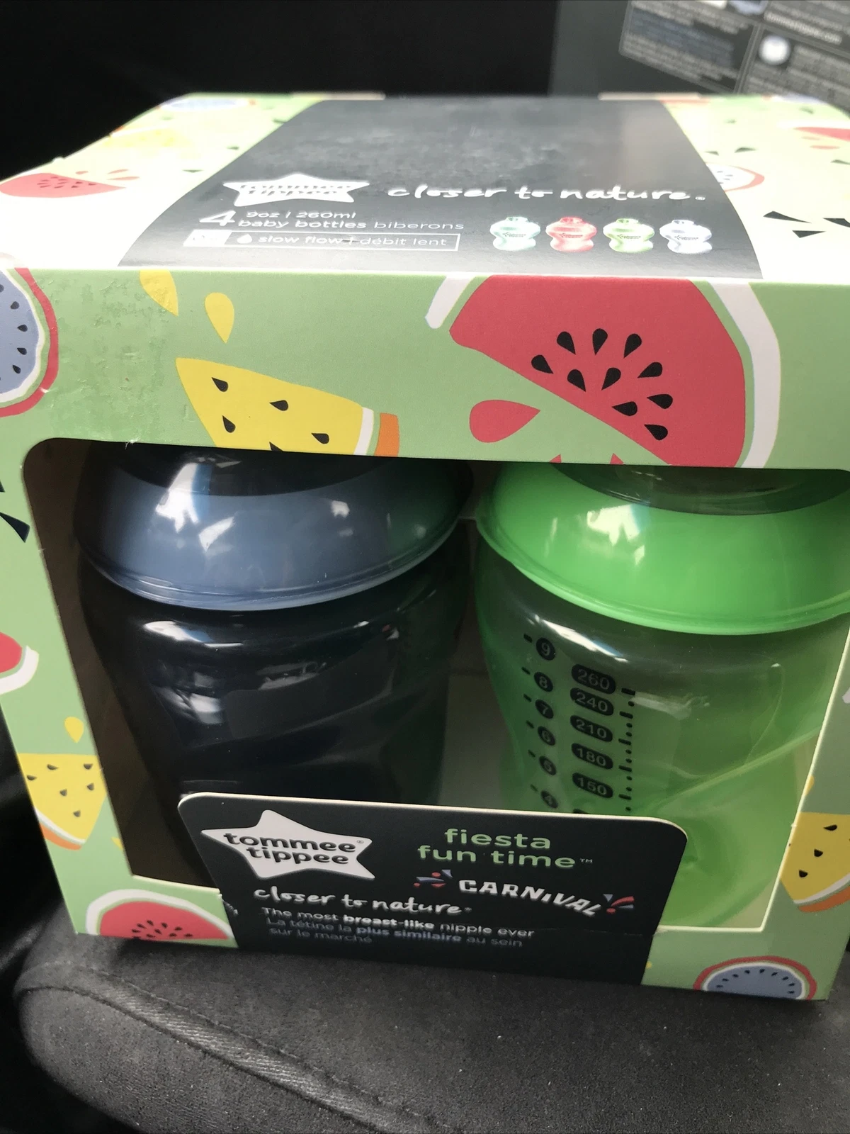 Tommee Tippee 9oz Closer to Nature Fiesta Bay Bottle Set of 4 NEW