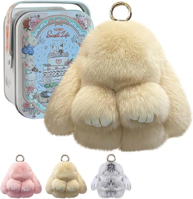 Lulu Bunny Keychain, Plush Bunny Keychain Decoration, Cute Bunny Handmade Gift