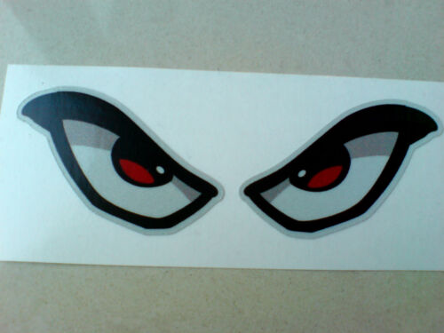 EVIL EYES - REFLECTIVE Car Motorcycle Helmet Stickers Decals 90mm - Picture 1 of 2