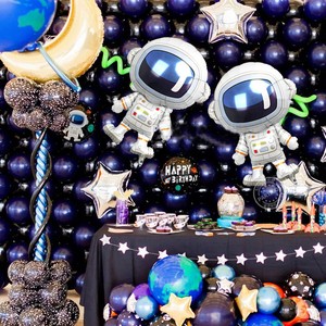 Details About Outer Space Astronaut Rocket Ship Foil Balloons Solar System Theme Party Decor