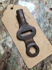 Vintage Antique Roller Skate Key, Square, Plus Hex, 2 5/8 inches long