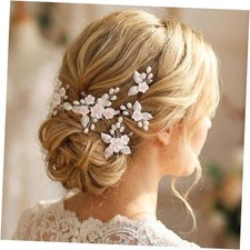 Flower Bride Wedding Hair Pins Bridal Hair Pieces 1 Count Pack of 1 Silver