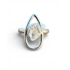 Herkimer Diamond Solid 925 Sterling Silver Ring 6