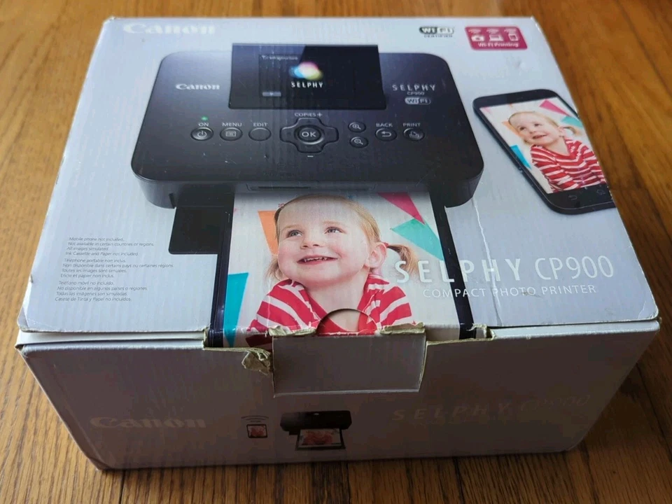 Canon SELPHY CP900 Digital Photo Dye Sublimation Printer with Box & Cables!  - Image 3 of 4