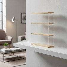 Wall-Mounted Acrylic Display Case with Sliding Doors - 12 3.3 15 Inch