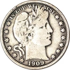 1909 50C Barber Half Dollar Fine K19356