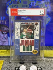 1992 Sega Genesis Jordan vs Bird Larry Bird Signed Auto PSA 7.5 Sealed EASN