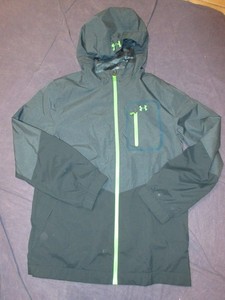 Boys UNDER ARMOUR Coldgear Infrared Hooded Full Zip Jacket - Youth XL - Green