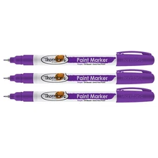 Thornton's Art Supply Oil-Based Paint Marker, Extra Fine, Purple Ink, 3-Count