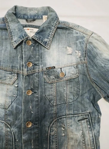 Bon Jovi, Energie Patched Battle Denim Mens Jacket Size M image 15