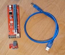 PCI-E 1x to 16x Powered USB3.0 GPU Riser Extender Adapter Card
