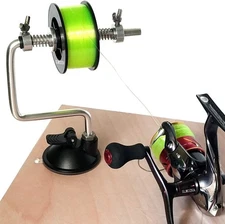 Fishing Line Spooler Silver Reel Winder Spool normal, A-With Suction Cup 