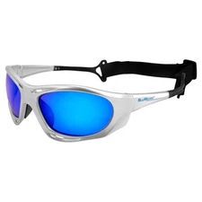 Global Vision Eyewear Hydro with Gloss Silver Frame and Blue G-Tech Polarized