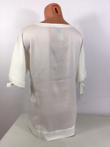 Ann Taylor White Satin Blouse Top Corp Core Womens Small New - Picture 5 of 7