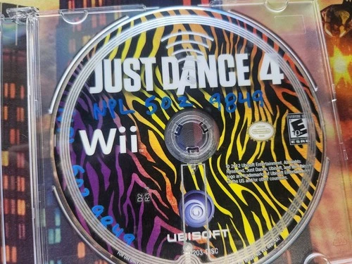 Just Dance 4 Nintendo Wii Ubisoft Authentic Original Tested Working Disc ONLY