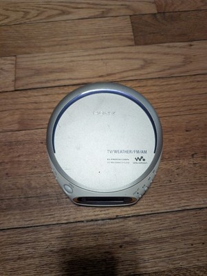 Sony D-FJ210 Walkman Portable CD Player TV Weather FM AM Retro Tech TESTED!