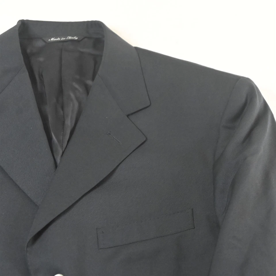 Canali 38R Black 100% Wool Italy Made Mens Blazer Suit Jacket Sport Coat - Image 2 of 4