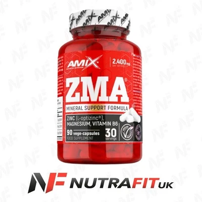 AMIX ZMA mineral support formula zinc magnesium vitamin B6 vegan 90 caps