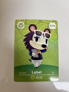 Animal Crossing Label #410 Series 5 Amiibo Card US Version Authentic Nintendo