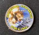 Colorized Kennedy Half Dollar D-Day USS Nevada-Utah Beach Free Shipping