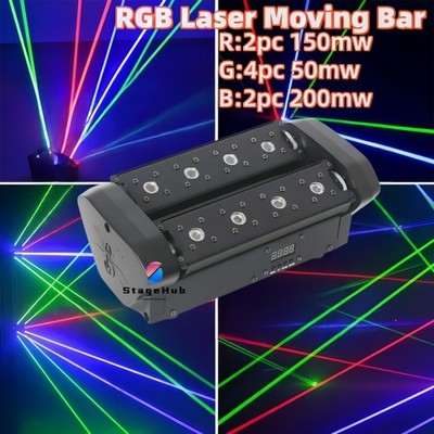 8 Eyes RGB Laser Light Dj Club Party Sharpy Moving Bar Spider Beam Effect Lazer