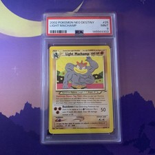 PSA 9 Light Machamp 25/105 Neo Destiny 2002 Regular Unlimited Non-Holo Rare on eBay
