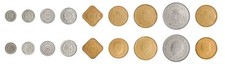 Netherlands Antilles 1 Cent - 5 Gulden Set, 1982-2022, KM #32 - N #28064, Mint
