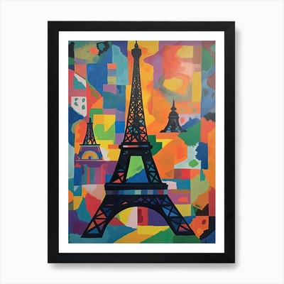 Eiffel Tower Paris France Henri Mat Framed Wall Art Poster Canvas Print Picture