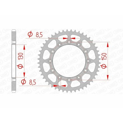 Corona AFAM in acciaio standard 10221 - 520