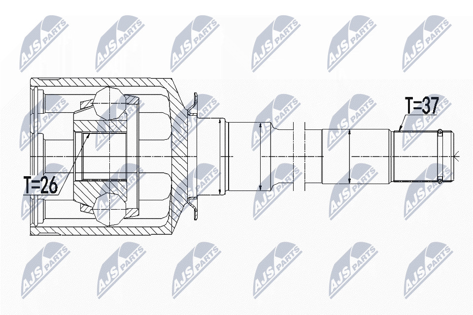 N.T.Y. NPW-ME-058.NTY Joint Kit, drive shaft for MERCEDES-BENZ
