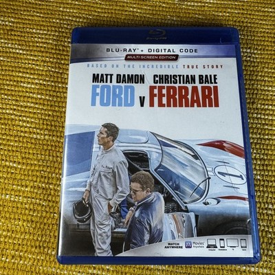 Ford v Ferrari Blu-ray 2019 Matt Damon Christian Bale Tested Very Good