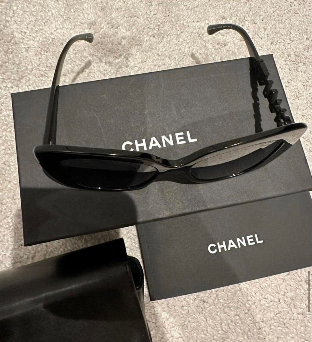 Chanel Square Sunglasses Black | eBay Chanel Square Sunglasses Black | eBay
