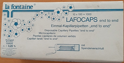 la fontaine End-to-End Kapillarpipetten 10 x 100 = 1.000 (jetzt 40% Rabatt)