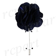 New formal Men's Suit chest brooch navy blue solid flower lapel pin wedding