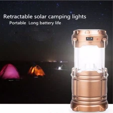 Solar Rechargeable LED Flashlight Power Camping Tent Light Torch Lantern Lamp us