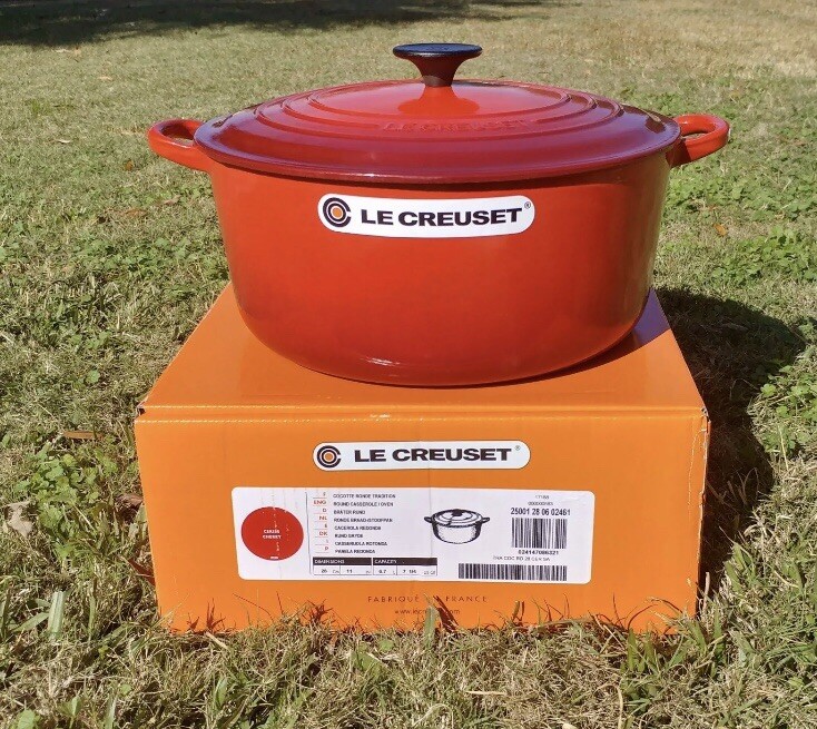 Le Creuset 7.25 qt Classic French Dutch Oven Cerise Cherry Red New