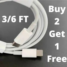 3/6 FT USB C PD Charging Cord Power Adapter Fast Charger Cable For iPhone iPad