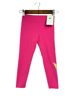 Nike Sportswear Graphic Leggings Pink/Gold New Kids S