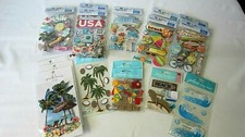 Beach Vacation Theme Scrapbooking Sticker Lot of 16 packs