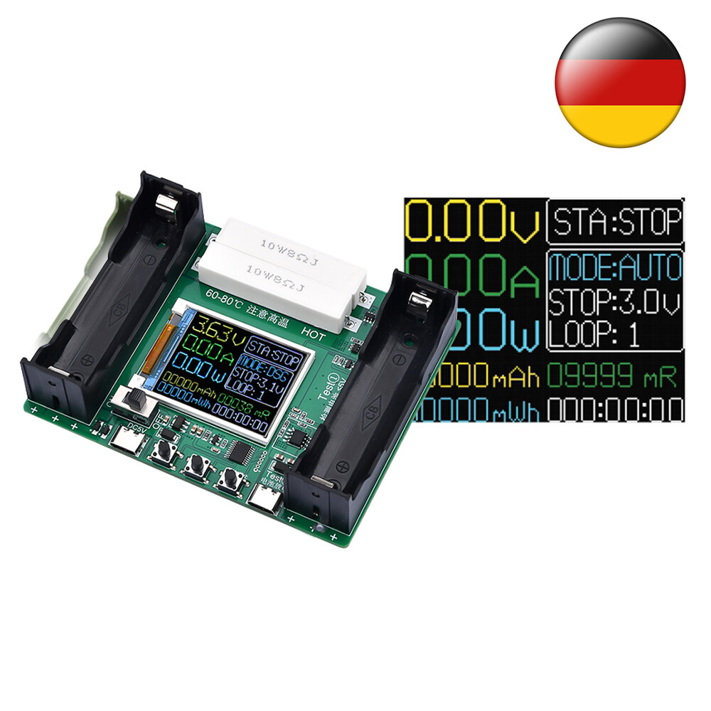 Testeur Capacité Batterie Lithium 18650 5V - Affichage LCD MAh/mWh, Neuf