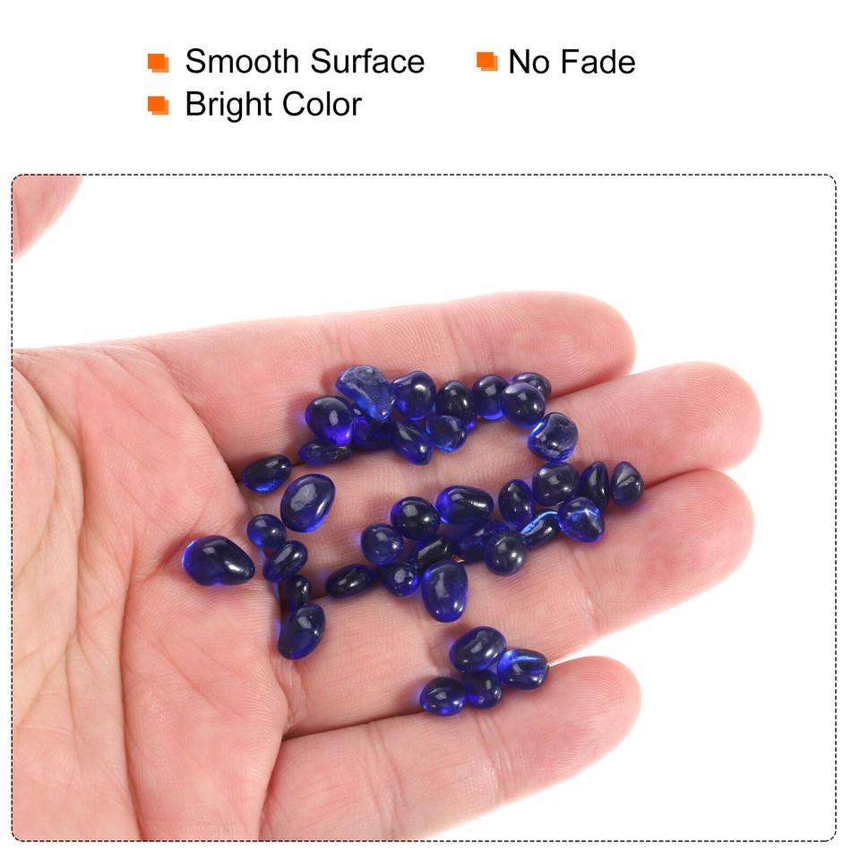 400g/0.88lb 57mm Glass Stones Pebbles Decor for Vase Filler Aquarium