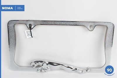 00-02 Jaguar S-Type X200 Front Bumper License Plate Panel Bezel w/ Leaper OEM
