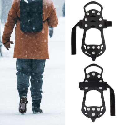 Anti-Slip Ice Cleats Crampons For Winter Boots Shoes Walking on Snow and Ice US